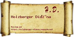 Holzberger Diána névjegykártya